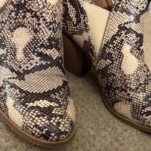 City Classified Snakeskin Ankle Boots